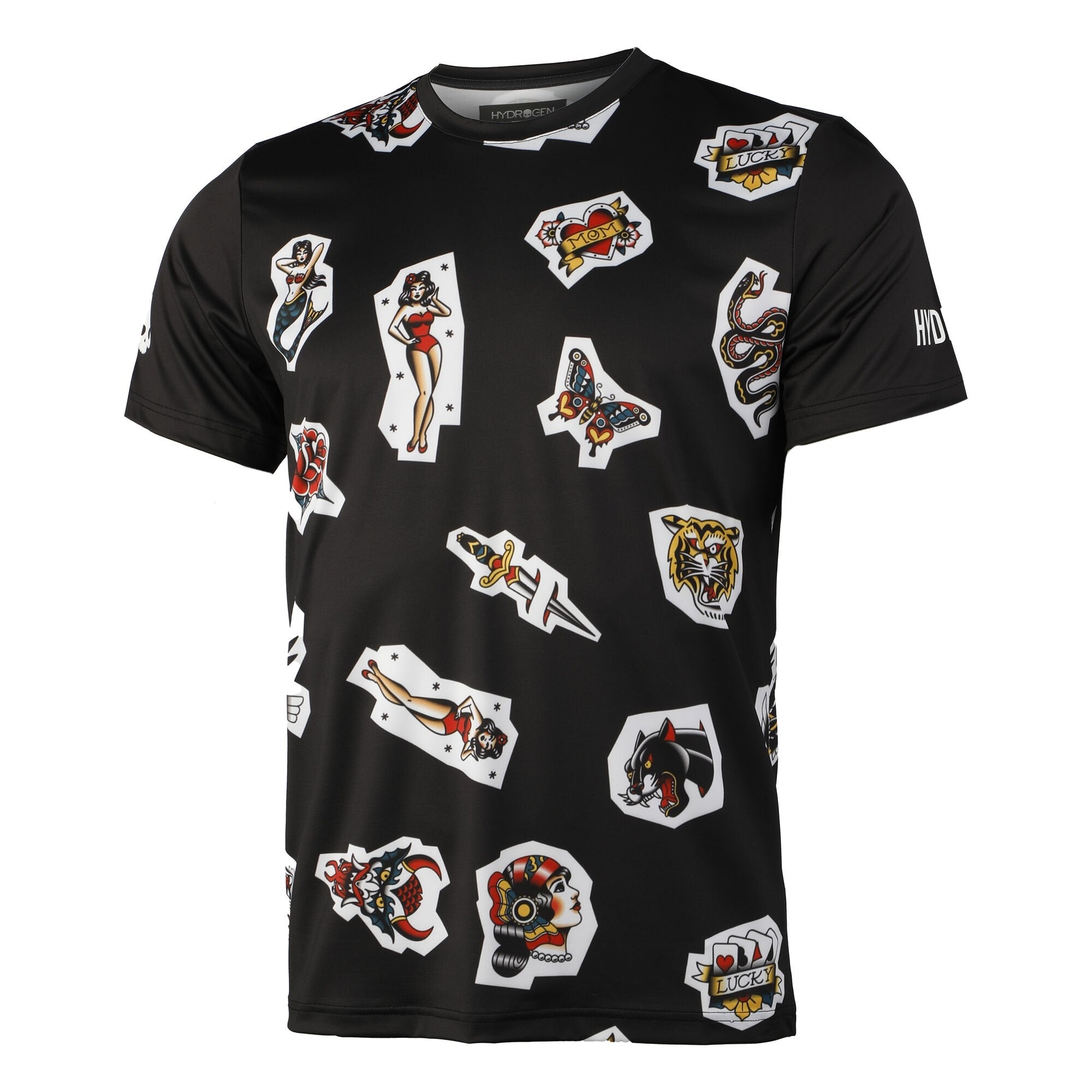 Playera Hydrogen Tattoo Tech Negro - Tennis Boutique México
