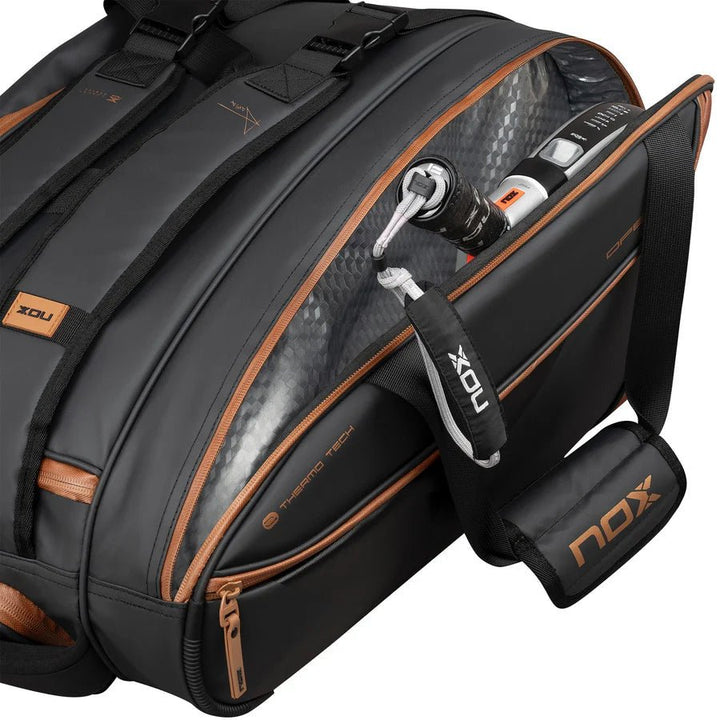PALETERO LUXURY OPEN SERIES NEGRO/MARRON - Tennis Boutique México