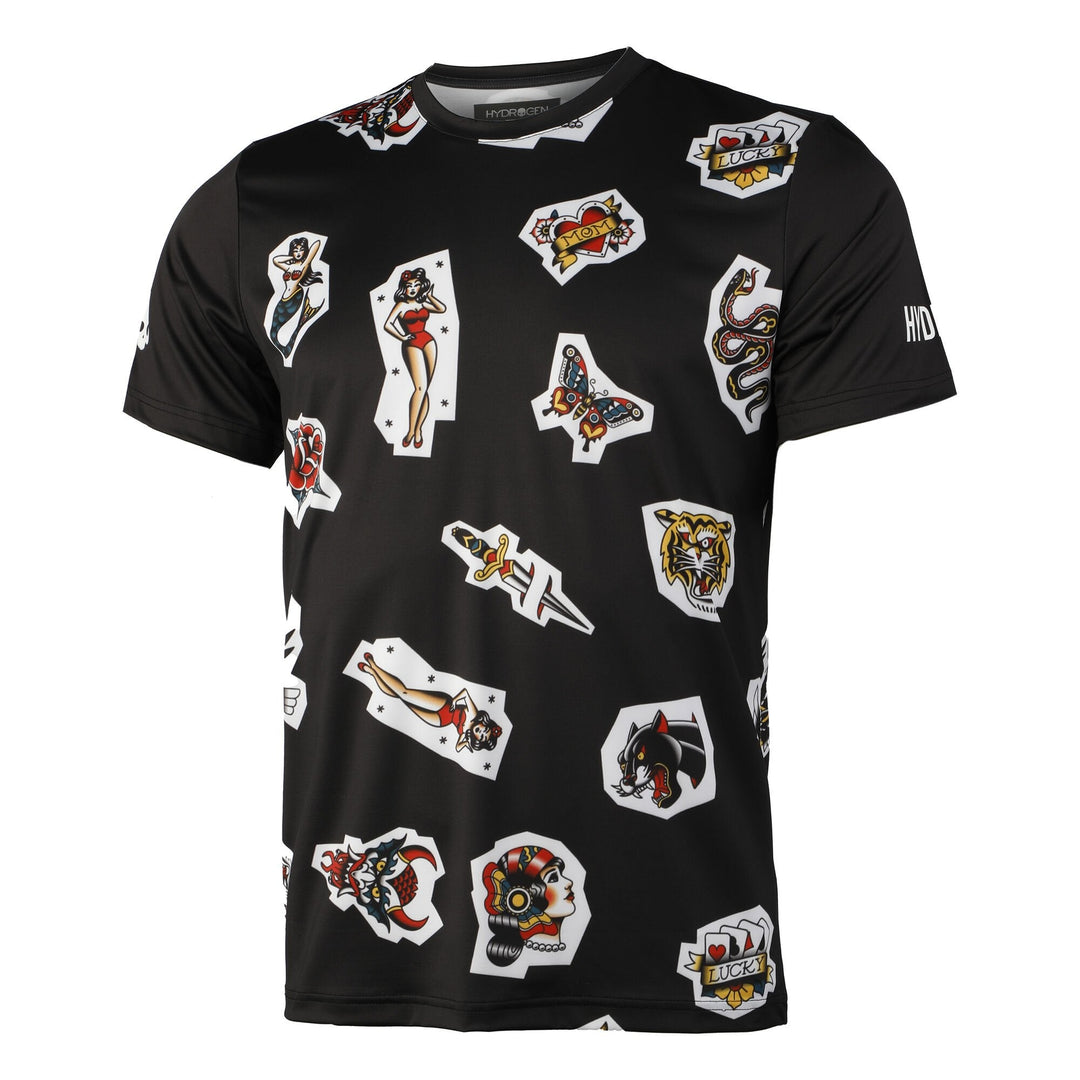 Playera Hydrogen Tattoo Tech Negro - Tennis Boutique México